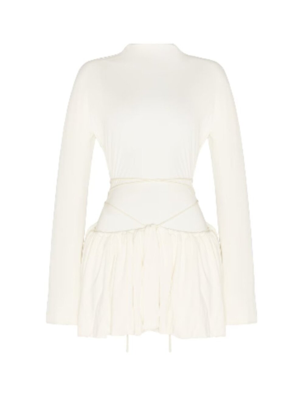 ALAIA Peplum Top in Panna Cotta White Size 36 $3,150.00 MSRP